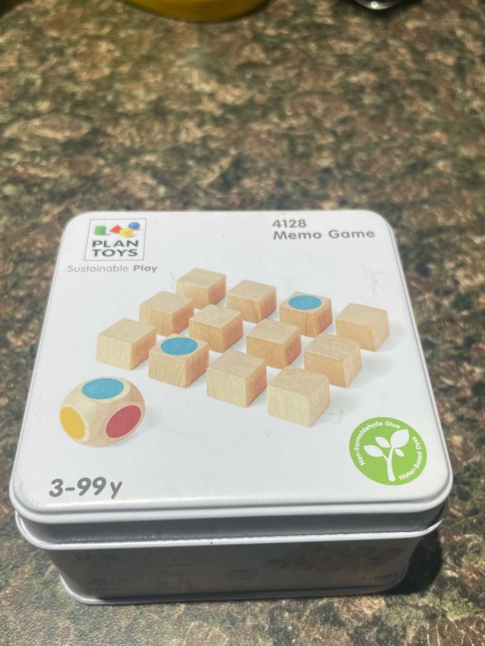 PlanToys Mini Memo Game - Eco-Friendly Wooden Memory Game (Complete)